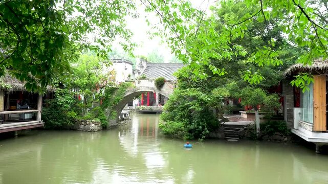 Liuyuan, Hefei City, Anhui Province, China.Liuyuan is mainly composed of Huizhou-style buildings of the Ming and Qing dynasties and serves as a model of classic private gardens.
