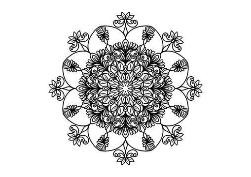 simple and easy mandala coloring page and beginner	