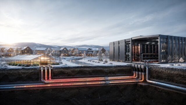 Data Center Waste Heat Reuse for Homes and Greenhouses