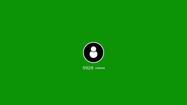 A black user profile is displayed above the number 3167 followed by the word views on a vibrant solid green background indicating social media engagement or popularity metrics