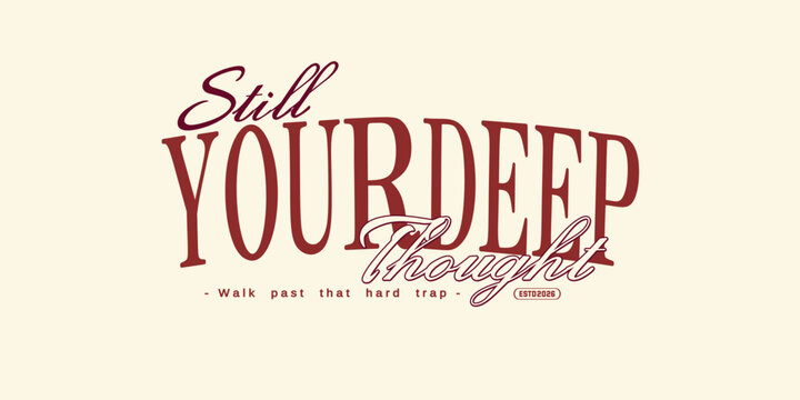 Retro vintage varsity streetwear typography design with cool slogan print for graphic tee, t-shirts, hat, and poster design 2026 - vector
