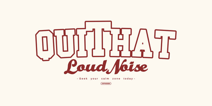Retro vintage varsity streetwear typography design with cool slogan print for graphic tee, t-shirts, hat, and poster design 2026 - vector