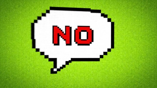 Pixel Art Speech Bubble with NO Text. 4K Video
