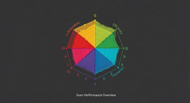 Radar chart visualization graphic