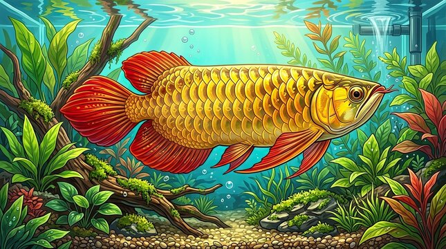 tropical fish in aquarium