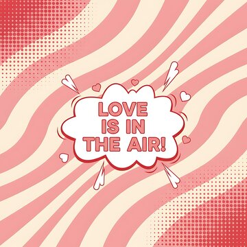 Love is in the Air Pink Background.