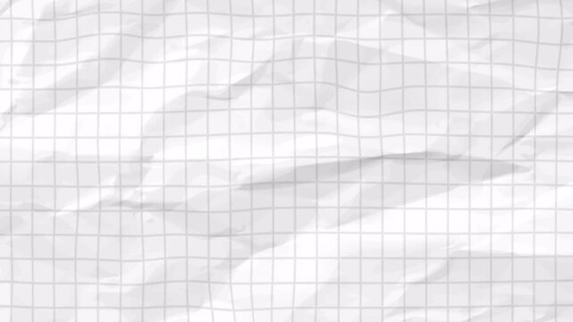 Crinkled notebook paper texture animation on transparent background, Blank paper texture sign animated.