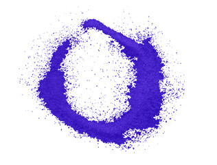 Abstract Blue Powder Burst Ring with Dust Effect Transparent PNG Graphic © Aftab