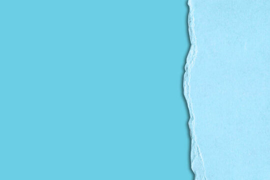 Back to school, Bright blue background with torn paper edge creates a fresh setting