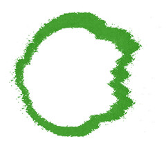 Natural Green Powder Explosion Ring Overlay with Transparent Background PNG © Aftab