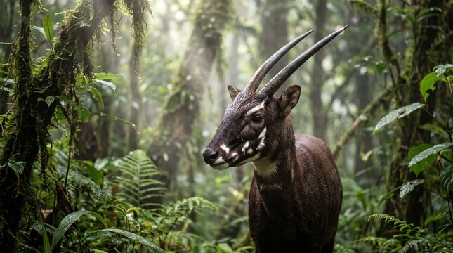 Saola in a forest