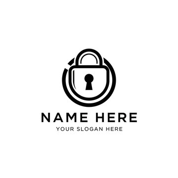 Security Lock Logo Icon - Isolated Vector Illustration