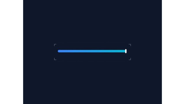 Simple blue linear progress bar loading animation video. Minimalist preloader indicator for website interface and software UI motion graphic