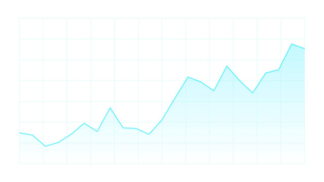 Blue trend line graph with light area fill on white grid