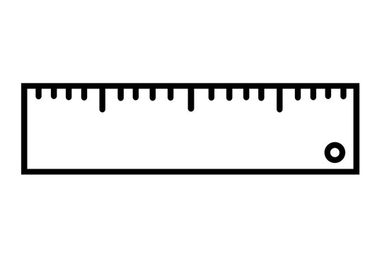 Ruler illustration cute doodle that can be used for sticker, book,  scrapbook, icon, decorative, etc. with aesthetic black colorful color	