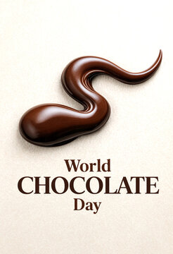 Delicious melted chocolate swirl design celebrating world chocolate day in style
