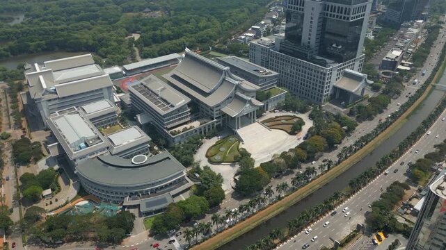 Chinese Learning Institution Yayasan Buddha Tzu Chi Indonesia PIK Jakarta Drone Circling 4K 60FPS