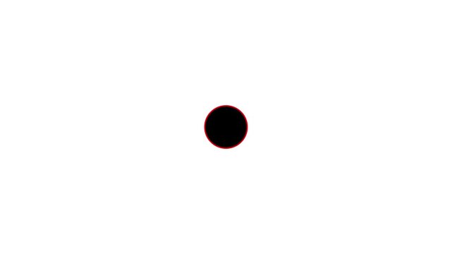Minimalist Glowing Circle Motion Graphics Animation with Red Border