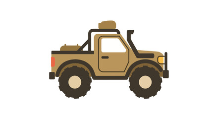 Tan Off-Road 4x4 Adventure Truck with Snorkel and Large Tires © Ahmad