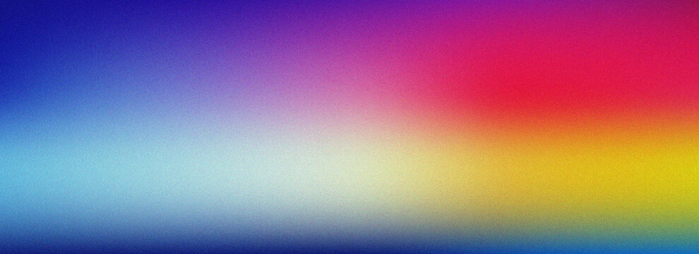 Abstract colorful grainy noise texture cover header poster banner wallpaper backdrop design with vibrant pixelated gradient digital art style