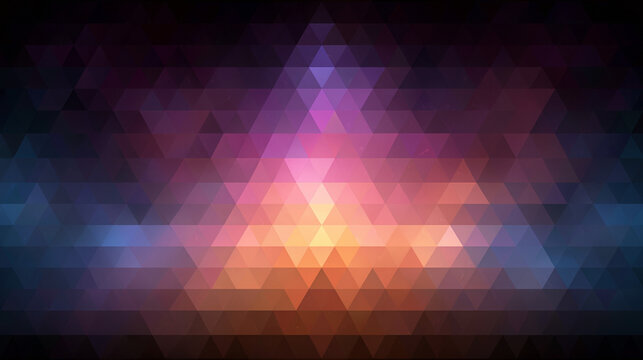 Abstract colorful gradient geometric triangular mosaic with polygon pattern textured background wallpaper.