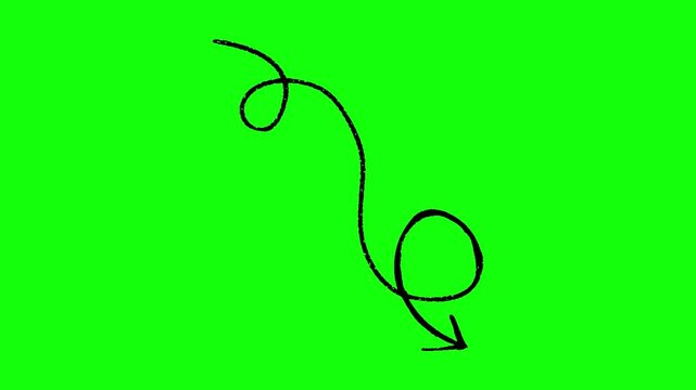 Hand Drawn Scribble Line Animation on Green Screen
