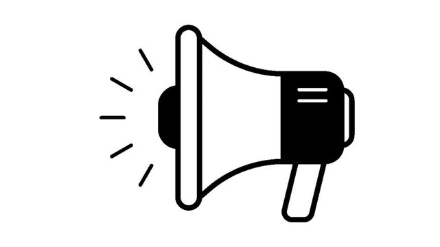 Loudspeaker Icon for Announcements and Communication