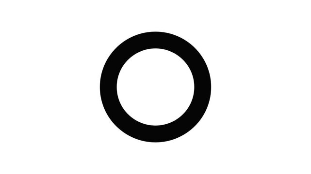 Simple Black Ring on White Background