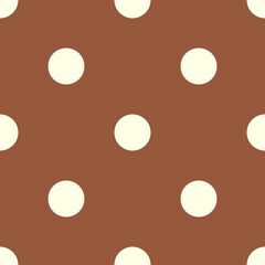 Brown Polkadot Seamless Pattern in Autumn Fall Colors for Digital Paper Backdrop Background Wallpaper © sashisme