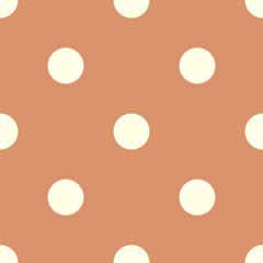 Brown Polkadot Seamless Pattern in Autumn Fall Colors for Digital Paper Backdrop Background Wallpaper © sashisme