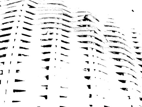 Pattern featuring an abstract natural wicker or rattan woven surface rendered in black and white.