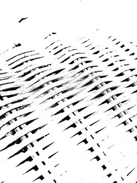 Pattern featuring an abstract natural wicker or rattan woven surface rendered in black and white.