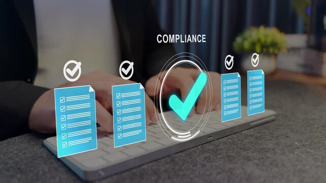 Digital compliance and data regulation concept
