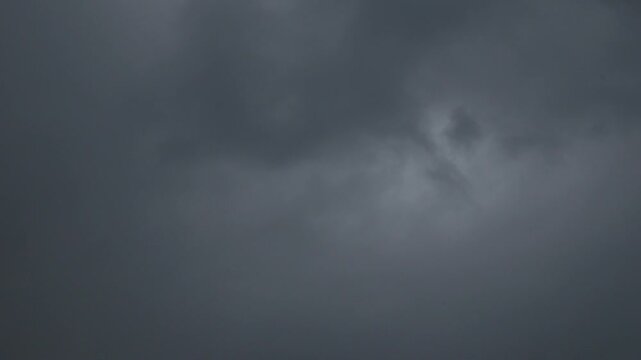 Dark Ominous Storm Clouds Before Heavy Rain, Moody Dramatic Sky Background