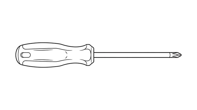 Screwdriver tool isolated on white background