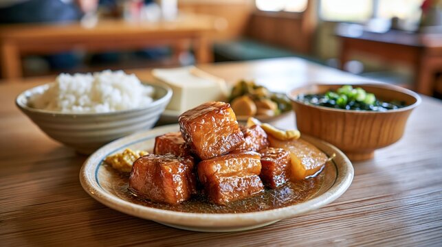 buta kakuni set meal