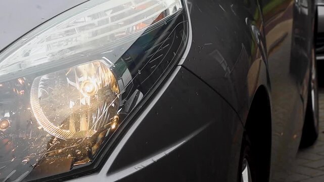 Video of car using headlight and blinker.