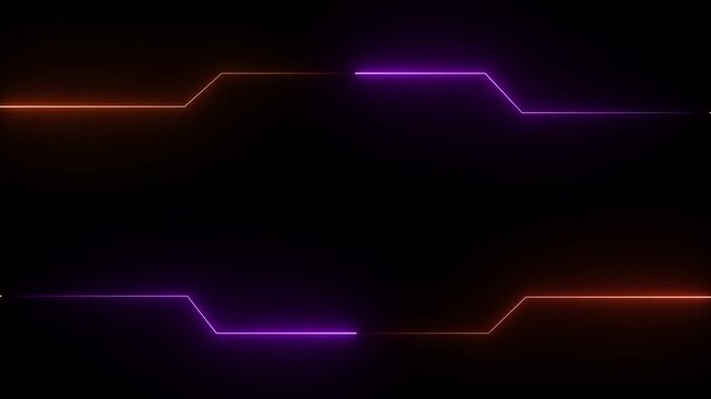 Neon digital Hud frame futuristic game target borders empty sharp purple and brown lines field forming.Tech layout for title backgrounds UI overlays business corporate Presentation templates,sci-fi.4k