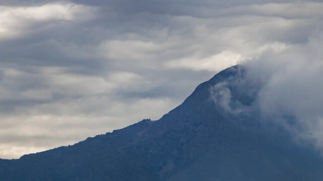 Manquehue Mountain Las Condes Chile Clouds Timelapse Skyline Andes Nature