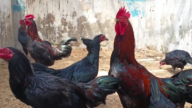 Healthy Native Rooster with Superior Breeding Performance on a Traditional Farm in Blitar, East Java, Indonesia