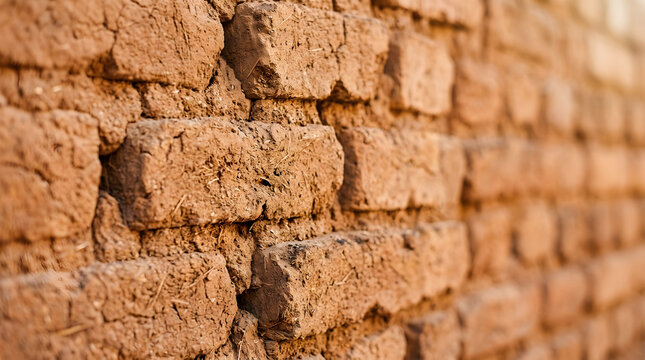 Seamless Warm Adobe Brick Texture Background with Sun Baked Earthy Pattern Ideal for Book Cover and Poster Background Design Ultra High Resolution Clean Studio Stock Photo Design Backdrop