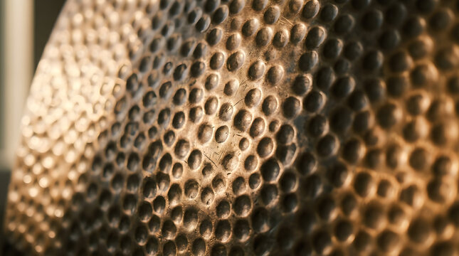 Seamless Hammered Bronze Metal Texture Background Background with Dimpled Reflective Pattern Ideal for Website Banner and Digital Scrapbooking Ultra High Resolution Clean Studio Stock Photo