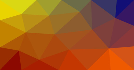 Fototapeta premium Texture of orange abstract Low polygonal modern Yellow Orange Blue Red background