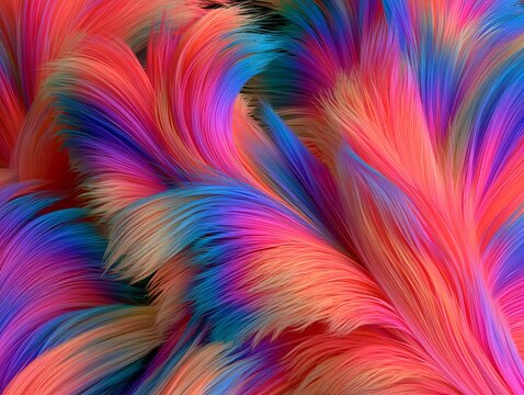 colorful feathers background