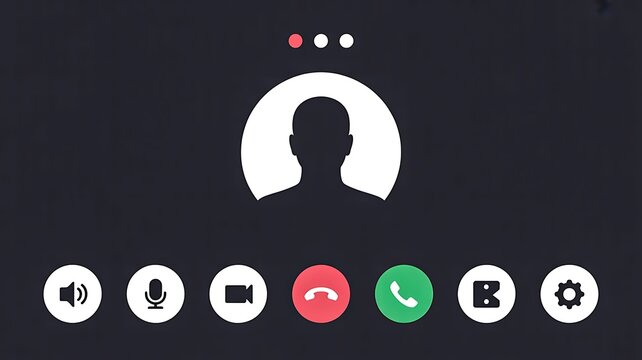 Online video call interface with communication controls for virtual meeting and remote collaboration