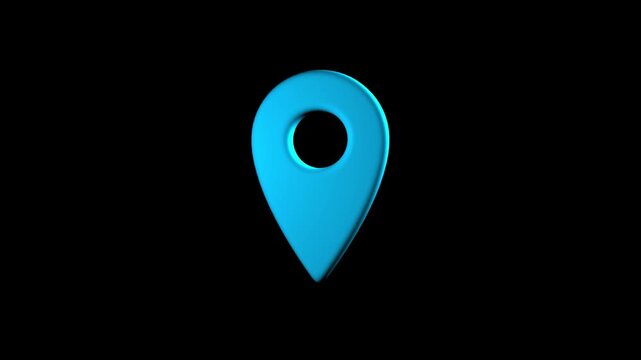 GPS location pointer animation. location map pointer with pin icon and location animation. location pin animation, map marker icon.