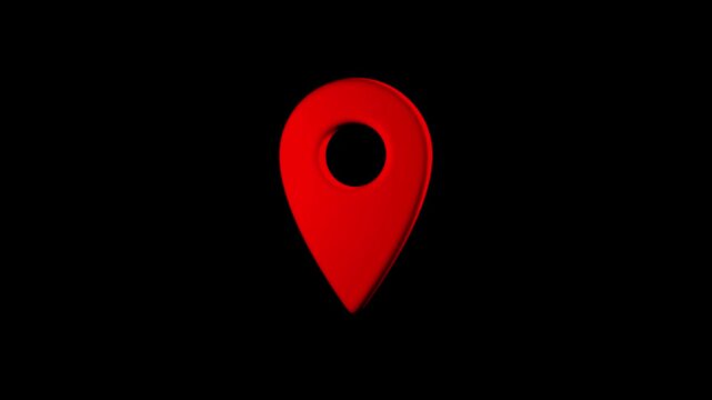 GPS location pointer animation. location map pointer with pin icon and location animation. location pin animation, map marker icon.