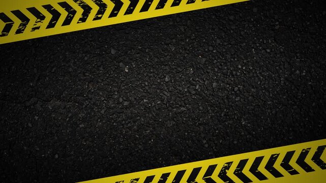 Police line do not cross caution tape boundary animated frame with diagonal stripes motion background 4K 60 fps
