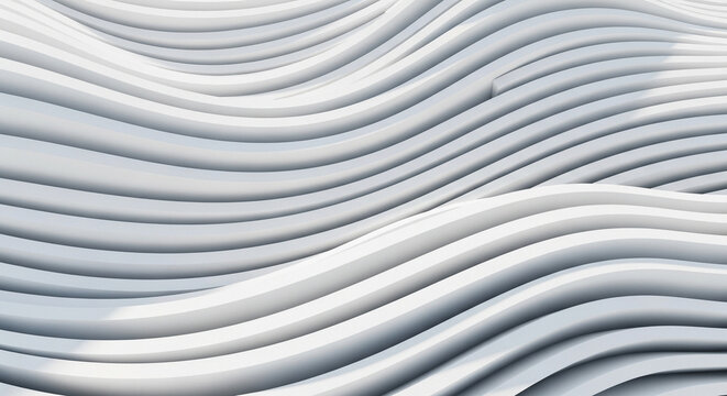 Smooth white wave pattern texture background