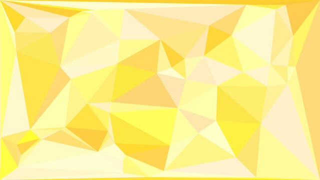 Abstract geometric background featuring bright yellow and gold triangular shapes in low poly style